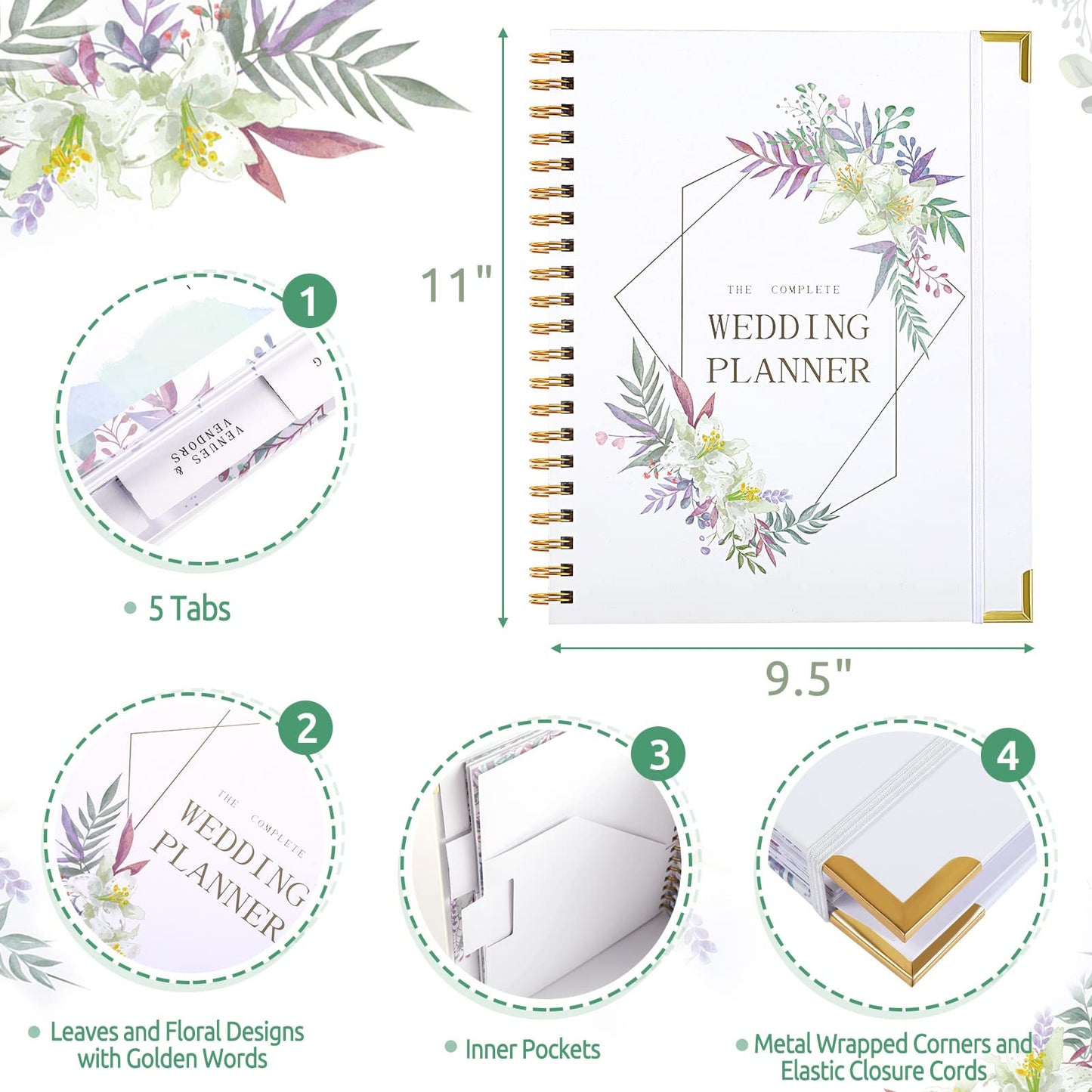 Comprehensive Wedding Planner Book and Organizer for the Bride - Wedding  Planning Book, Engagement Gifts for Women, Bride To Be Gifts, Wedding  Planner